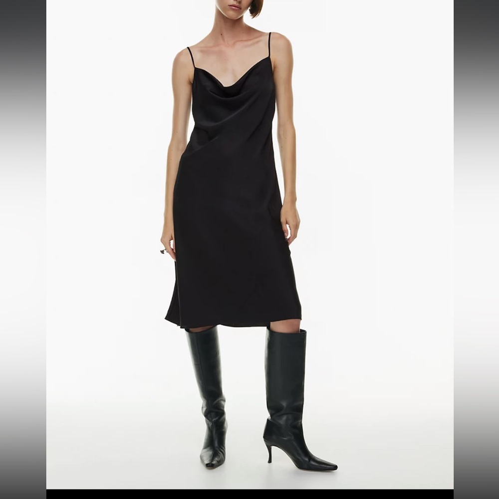 Aritzia Only Satin Cowlneck Slip Dress